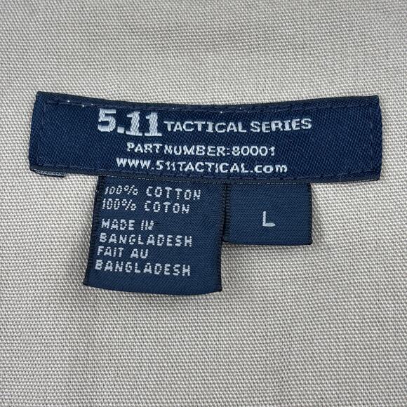 5.11 Tactical Vest Men's Size L Khaki Tan CCW Pockets Cotton Canvas Rugged - Picture 3 of 14